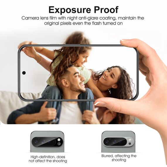 SPARIN Panzer Schutz Glas für Google Pixel 9 Pro XL（6.8”）, 3 Schutzglas und 2 Kamera Schutzfolie, mit Rahmen-Installationshilfe, 9H Härte, Kompatibel mit Fingerabdrucksensor (Packung mit 2)