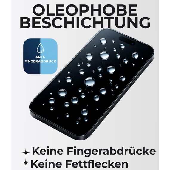 XeloTech Premium-Schutzglas für iPhone 15 Pro Max - Aus Panzerglas - TOP Bruchsicherheit Folie - Automatische Ausrichtung mit neuer Antistaub-Schablone, 2 Gläser - Extra Hart härter als 9H+