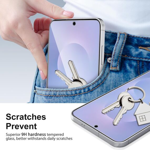 SPARIN für Samsung Galaxy S25 Edge Panzer Schutz Glas, Schutzfolie und Kameraschutz, mit Positionierhilfe, Fingerabdruck-ID Unterstützen, HD-Klar, Ultrabeständig, 6,7 Zoll, 2+2 Stück