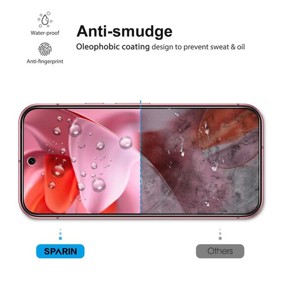 SPARIN Panzer Schutz Glas für Google Pixel 9, 3 Schutzfolie und 2 Kameraschutz mit montagehilfe, 9H Härte, Frei von Kratzern, HD-klar Folie, 3+2 Stück