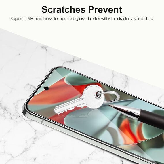 SPARIN Panzer Schutz Glas für Google Pixel 9 Pro XL（6.8”）, 3 Schutzglas und 2 Kamera Schutzfolie, mit Rahmen-Installationshilfe, 9H Härte, Kompatibel mit Fingerabdrucksensor (Packung mit 2)