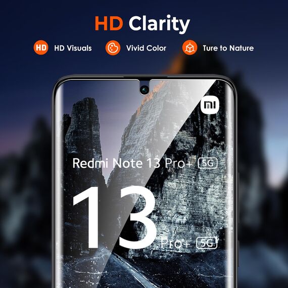 LK TPU Displayschutzfolie ist Kompatibel mit Redmi Note 13 Pro Plus, 3 Schutzfolien [Ohne Glas], 3D Gekrümmte Vollständige Abdeckung, HD Klar, Touch Screen Empfindlich