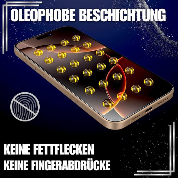 XeloTech Premium-Schutzglas für iPhone 16 Pro MAX - Aus Panzerglas - Automatische Ausrichtung mit neuer Antistaub-Schablone, 2 Gläser, Extra Hart als 9H+