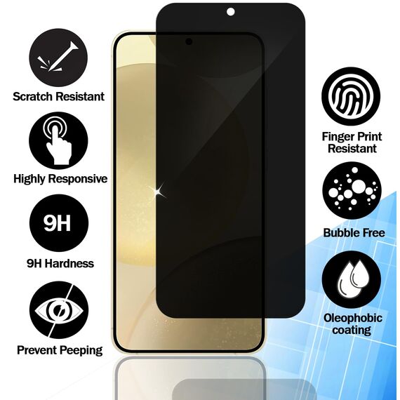 RKINC 3 Stück, Sichtschutz Panzerglas für Samsung Galaxy S21 FE 5G, Anti-Spähen Panzer Schutz Glas HD Displayschutzfolie, [Unterstützt keine Entsperrung per Fingerabdruck] kratzfest, blasenfre