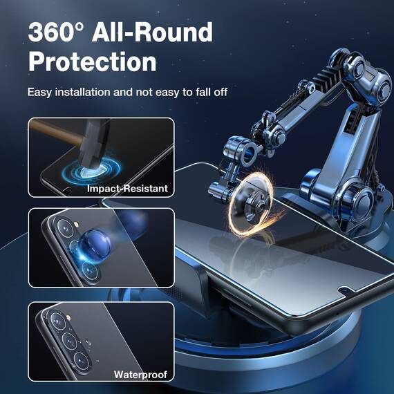 LK Schutzfolie für Samsung Galaxy S23 5G Panzer Schutz Glas, 2 Folie und 2 Kameraglas,[9H Härte Panzerolie], [HD Klar Displayfolie],[Kratzen Rahmen Installationshilfe], [Anti- Kratzer],[Bläschenfrei]