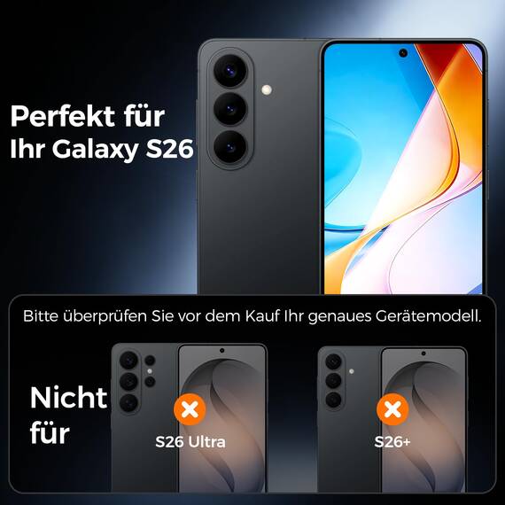 LK 3 Stück Schutzfolie für Samsung Galaxy S26 5G Panzer Schutz Glas, 3 Folie mit Kratzen Rahmen Installationshilfe, [9H Härte Panzerglasfolie], HD Klar Displayfolie, Anti- Kratzer Schutz, Bläschenfrei