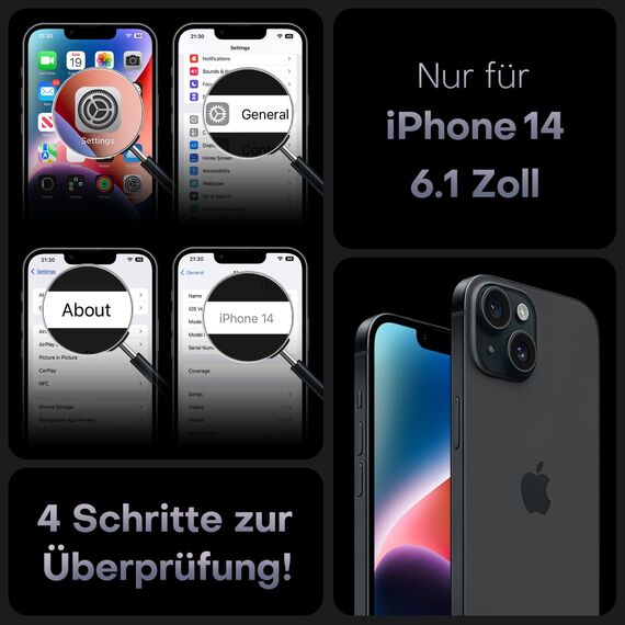 TOCOL für iPhone 14 Hülle, Vollständiger Kameraschutz Stoßfest Kratzfest Handyhülle für iPhone 14 Case, Blau