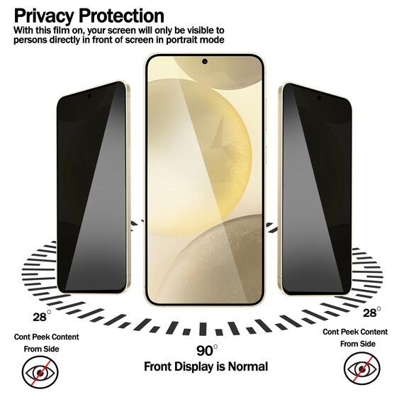 RKINC 3 Stück, Sichtschutz Panzerglas für Samsung Galaxy S21 FE 5G, Anti-Spähen Panzer Schutz Glas HD Displayschutzfolie, [Unterstützt keine Entsperrung per Fingerabdruck] kratzfest, blasenfre