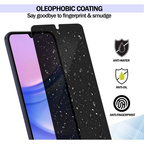 RKINC 3 Stück, Sichtschutz Panzerglas für Samsung Galaxy A16, Anti-Spähen Panzer Schutz Glas HD Displayschutzfolie, 0,33 mm kratzfest, splitterfrei, blasenfre
