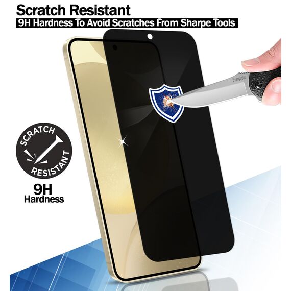 RKINC 3 Stück, Sichtschutz Panzerglas für Samsung Galaxy A72, Anti-Spähen Panzer Schutz Glas HD Displayschutzfolie, [Unterstützt keine Entsperrung per Fingerabdruck] kratzfest, blasenfre