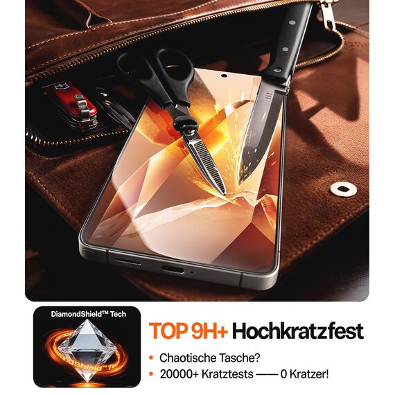 TORRAS für Samsung Galaxy S26 für Panzerglas [Militärischer Schutz & Full Screen] Schutzfolie für S26 Folie 9H+ Kratzfest Glas, Auto-Installation, Anti-Fingerabdruck, Kompatibel mit Hülle, 2 Stück