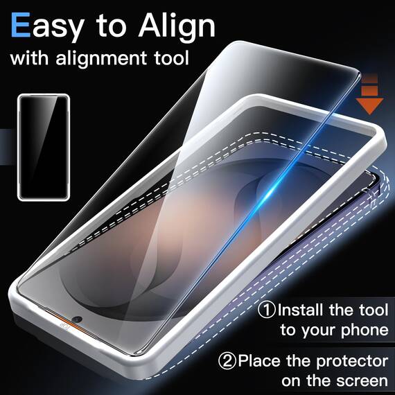 JETech Schutzfolie für Samsung Galaxy S26 Ultra, 9H Gehärtete Glas Displayschutz mit Einfache Installationswerkzeug, Fingerabdruck ID Kompatibel, HD Klar, 3 Stück