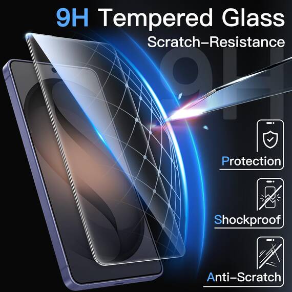 JETech Schutzfolie für Samsung Galaxy S26 Ultra, 9H Gehärtete Glas Displayschutz mit Einfache Installationswerkzeug, Fingerabdruck ID Kompatibel, HD Klar, 3 Stück