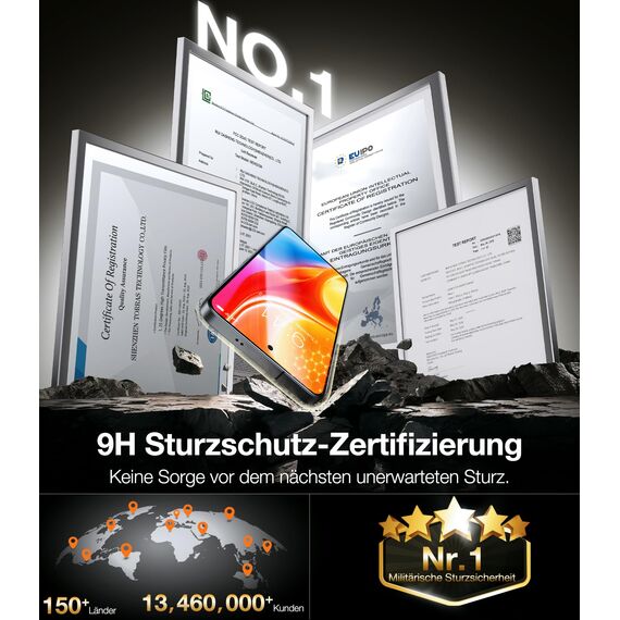 TORRAS für Samsung Galaxy S25 Plus für Panzerglas [Full Screen] TOP Bruchsicherheit Folie für S25 Plus Schutzfolie 9H+ Schutzglas [Auto-Installation] Anti-Fingerabdruck, 2 Stück