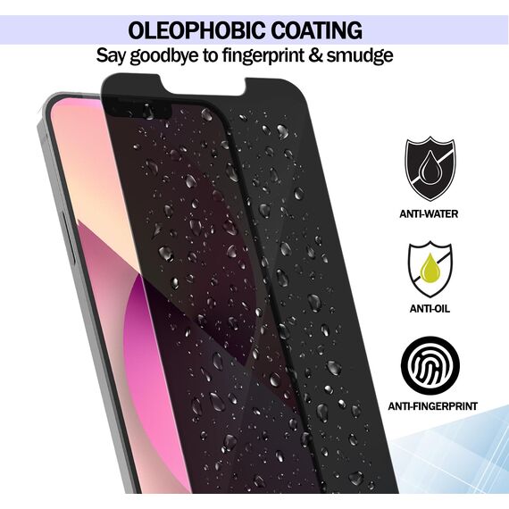 RKINC 3 Stück, Sichtschutz Panzerglas für iPhone 13 Pro Max/iPhone 14 Plus 6.7-Inch, Anti-Spähen Panzer Schutz Glas HD Displayschutzfolie, 0,33 mm kratzfest, splitterfrei, blasenfre