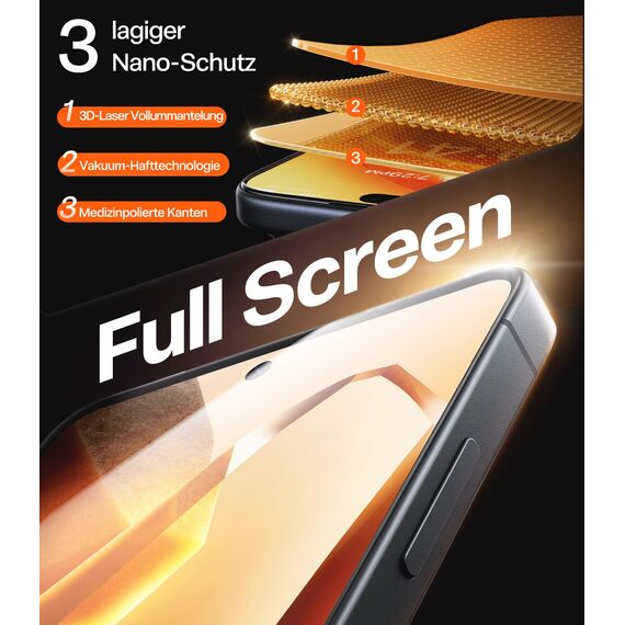 TORRAS für Samsung Galaxy S26 für Panzerglas [Militärischer Schutz & Full Screen] Schutzfolie für S26 Folie 9H+ Kratzfest Glas, Auto-Installation, Anti-Fingerabdruck, Kompatibel mit Hülle, 2 Stück