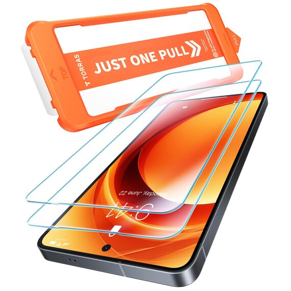 TORRAS für Samsung Galaxy S26 für Panzerglas [Militärischer Schutz & Full Screen] Schutzfolie für S26 Folie 9H+ Kratzfest Glas, Auto-Installation, Anti-Fingerabdruck, Kompatibel mit Hülle, 2 Stück