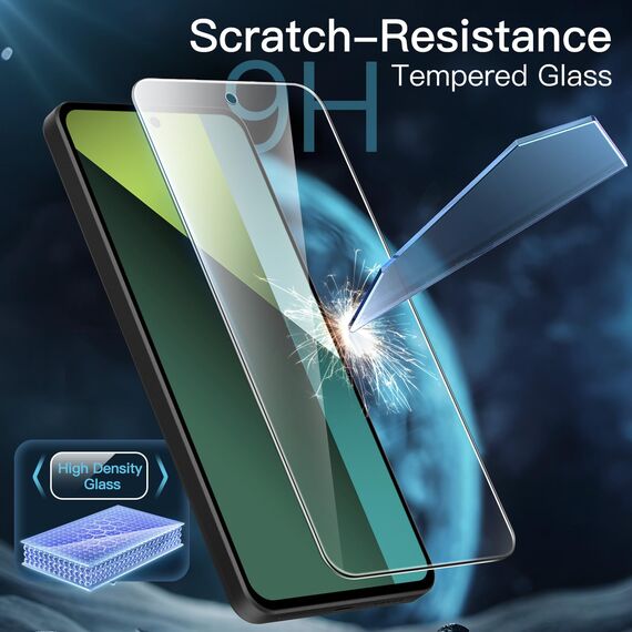 JETech Schutzfolie für Xiaomi Redmi Note 13 Pro 5G, 9H Gehärtete Glas Displayschutz, Anti-Kratzer, HD Klar, 3 Stück