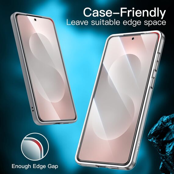 JETech Schutzfolie für Samsung Galaxy S25 Edge, Gehärtete Glas Displayschutz, Fingerabdruck ID Kompatibel, HD Klar, 3 Stück
