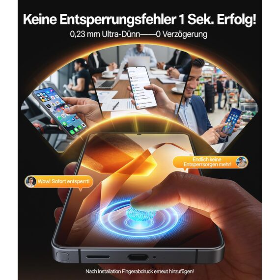 TORRAS für Samsung Galaxy S26 Plus für Panzerglas [Full Screen] TOP Bruchsicherheit Folie für Samsung S26 Plus Schutzfolie 9H+ Schutzglas [Auto-Installation] Anti-Fingerabdruck, 2 Stück