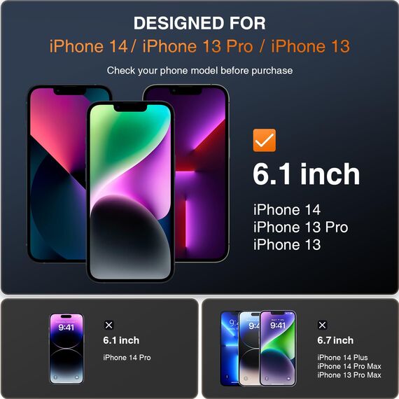 LK für iPhone 13/iPhone 13 Pro für Panzerglas, für iPhone 14/iPhone 16e für Panzerglas, [Full Screen] Auto-Installation Schutzglas [9H TOP Härte] Stoßfest Kratzfest, Kompatibel mit Hülle, 2 Stück