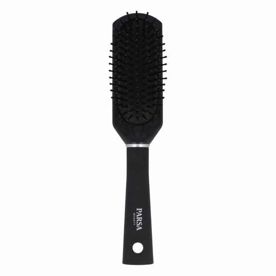 PARSA Beauty Trend Line Haarbürste lang/schmal (Schwarz) mit Kunststoffpins – Allround Bürste Haare für das tägliche Haarstyling – Haarbürste ohne Ziepen