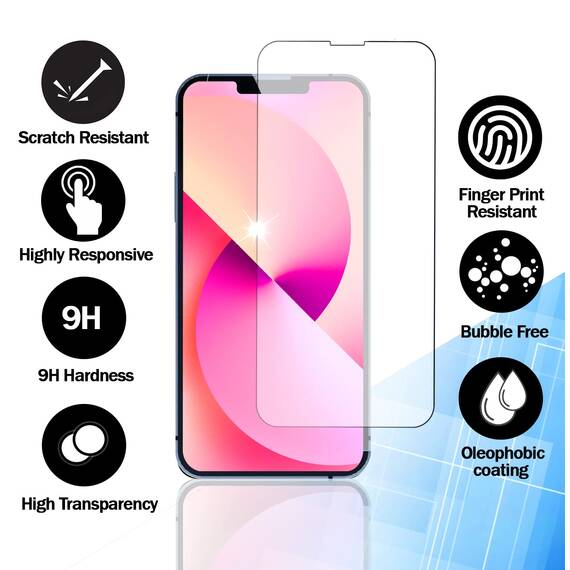 RKINC 3 Stück, Panzerglas Schutz Glas für iPhone 14 Pro Max 6.7-Inch, Panzer HD Displayschutzfolie, 0,33 mm kratzfest, splitterfrei, blasenfrei, lebenslangeGarantie