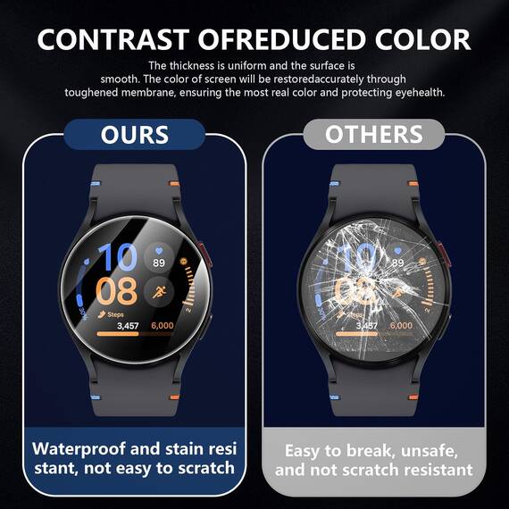 Diruite 4-Stück Schutzfolie für Samsung Galaxy Watch FE 40mm Displayschutzfolie,Anti-Kratzen HD Gehärtetes Glas Schutz Glas Displayschutz
