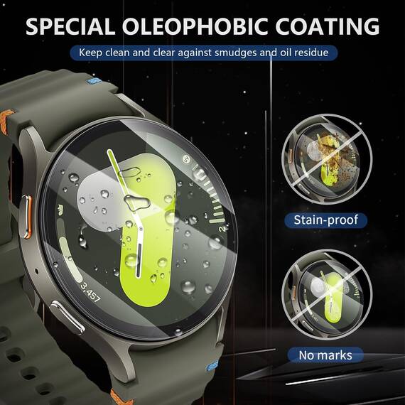 Diruite 4-Stück Schutzfolie für Samsung Galaxy Watch 7 44mm Displayschutzfolie,Anti-Kratzen HD Gehärtetes Glas Schutz Glas Displayschutz