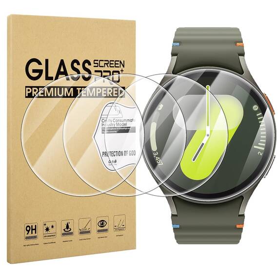 Diruite 4-Stück Schutzfolie für Samsung Galaxy Watch 7 44mm Displayschutzfolie,Anti-Kratzen HD Gehärtetes Glas Schutz Glas Displayschutz