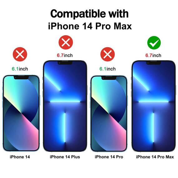 RKINC 3 Stück, Panzerglas Schutz Glas für iPhone 14 Pro Max 6.7-Inch, Panzer HD Displayschutzfolie, 0,33 mm kratzfest, splitterfrei, blasenfrei, lebenslangeGarantie