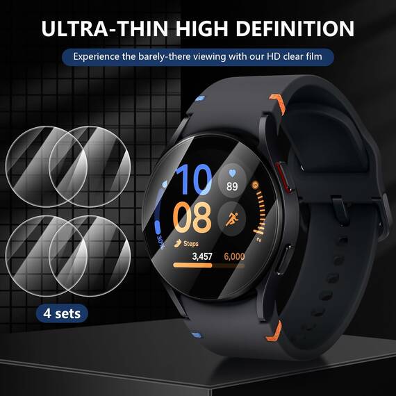 Diruite 4-Stück Schutzfolie für Samsung Galaxy Watch FE 40mm Displayschutzfolie,Anti-Kratzen HD Gehärtetes Glas Schutz Glas Displayschutz