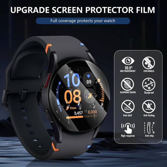 Diruite 4-Stück Schutzfolie für Samsung Galaxy Watch FE 40mm Displayschutzfolie,Anti-Kratzen HD Gehärtetes Glas Schutz Glas Displayschutz