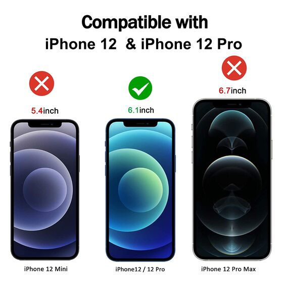 RKINC 3 Stück, Panzerglas Schutz Glas für iPhone 12 12 Pro 6.1-Inch, Panzer HD Displayschutzfolie, 0,33 mm kratzfest, splitterfrei, blasenfrei, lebenslangeGarantie