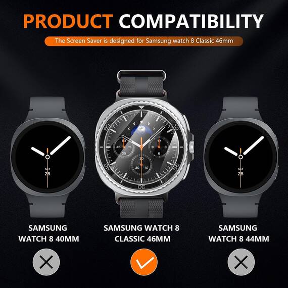 Diruite 4-Stück Schutzfolie für Samsung Galaxy Watch 8 Classic 46mm Displayschutzfolie,Anti-Kratzen HD Gehärtetes Glas Schutz Glas Displayschutz