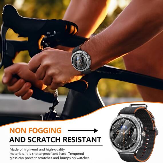 Diruite 4-Stück Schutzfolie für Samsung Galaxy Watch 8 Classic 46mm Displayschutzfolie,Anti-Kratzen HD Gehärtetes Glas Schutz Glas Displayschutz