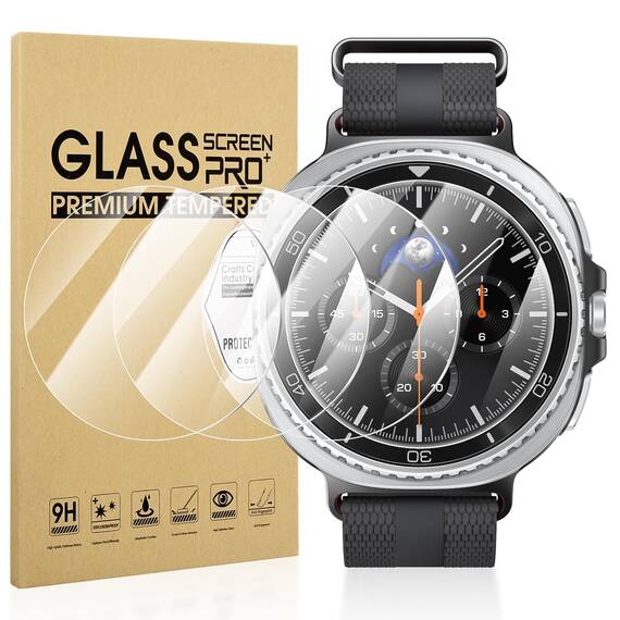 Diruite 4-Stück Schutzfolie für Samsung Galaxy Watch 8 Classic 46mm Displayschutzfolie,Anti-Kratzen HD Gehärtetes Glas Schutz Glas Displayschutz