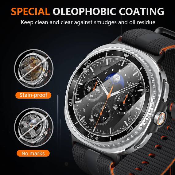 Diruite 4-Stück Schutzfolie für Samsung Galaxy Watch 8 Classic 46mm Displayschutzfolie,Anti-Kratzen HD Gehärtetes Glas Schutz Glas Displayschutz