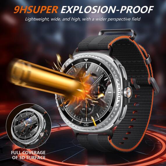 Diruite 4-Stück Schutzfolie für Samsung Galaxy Watch 8 Classic 46mm Displayschutzfolie,Anti-Kratzen HD Gehärtetes Glas Schutz Glas Displayschutz