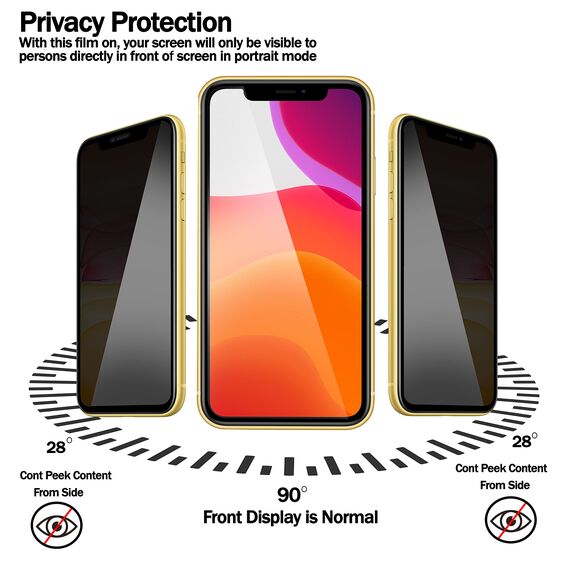 RKINC 3 Stück, Sichtschutz Panzerglas für iPhone 12 Pro Max 6.7-Inch, Anti-Spähen Panzer Schutz Glas HD Displayschutzfolie, 0,33 mm kratzfest, splitterfrei, blasenfre