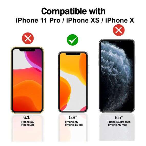 RKINC 3 Stück, Panzerglas Schutz Glas für iPhone 11 Pro/XS/X 5.8-Inch, Panzer HD Displayschutzfolie, 0,33 mm kratzfest, splitterfrei, blasenfrei, lebenslangeGarantie