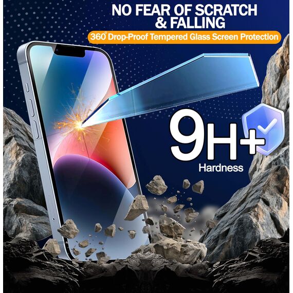 RKINC 2 Stück Panzerglas Schutz Glas für iPhone 13 Pro Max, 14 Plus 6.7 Inch, [Automatische Installation] Panzer HD [10X Militärschutz] Displayschutzfolie kratzfest, splitterfrei, blasenfrei