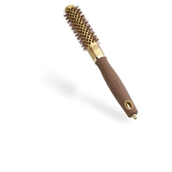 Olivia Garden Expert Blowout Shine - Gold & Brown - 20 - Keramikbeschichtete Rundbürste für geschmeidiges Ausblasen, krausfreies Haar & strahlenden Glanz