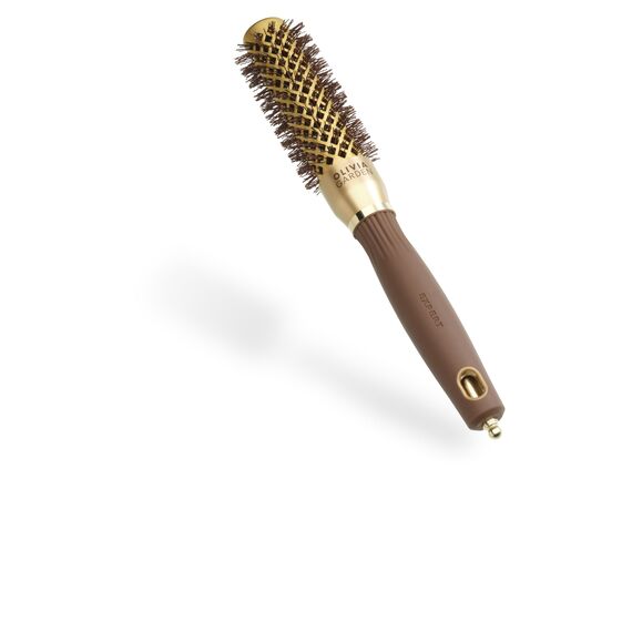 Olivia Garden Expert Blowout Shine – Gold & Braun - 25 - Runde, antistatische Keramikbürste für glänzende und frizzfreie Blowouts