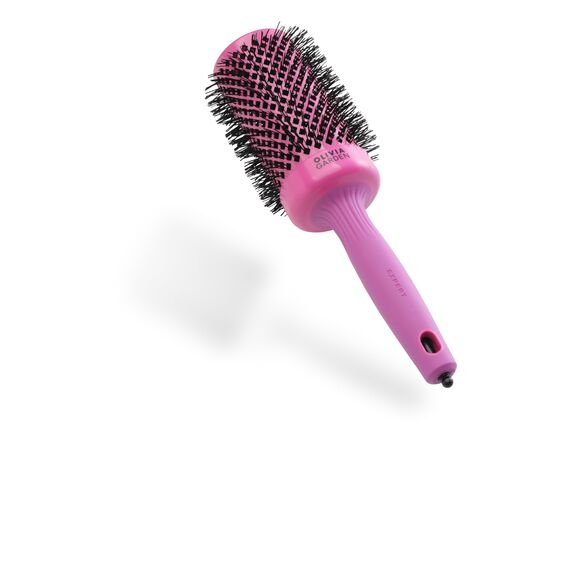 Olivia Garden Expert Blowout Shine – Pink - 55 - Runde, antistatische Keramikbürste für glänzende und frizzfreie Blowouts