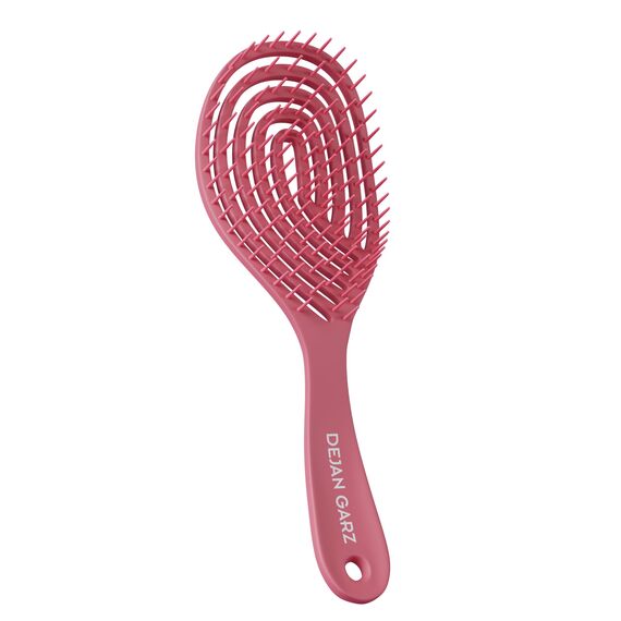 Dejan Garz Detangler Bürste Fuchsia (1 Stk) – Haarbürste ohne Ziepen für alle Haartypen – Auch für Locken & Lange Haare – Entwirrbürste für einfaches Kämmen & Geschmeidigkeit
