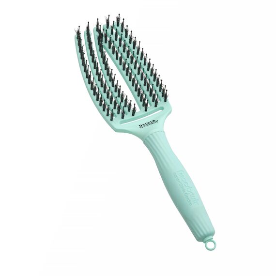 Olivia Garden Fingerbrush Care Iconic - Medium - Mint - Detangler Bürste mit Wildschweinborsten & Nylon für gesundes und glänzendes Haar