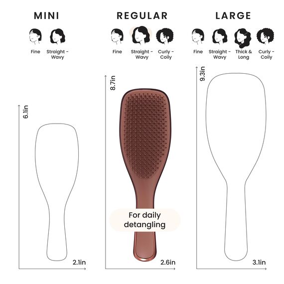 Tangle Teezer Ultimate Detangler Haarbürste – Nasses & Trockenes Haar – Entwirrungsbürste für Alle Haartypen – Zweistufige Borsten Reduzieren Haarbruch & Knoten – Schokoladenbronze mit Chrom-Finish