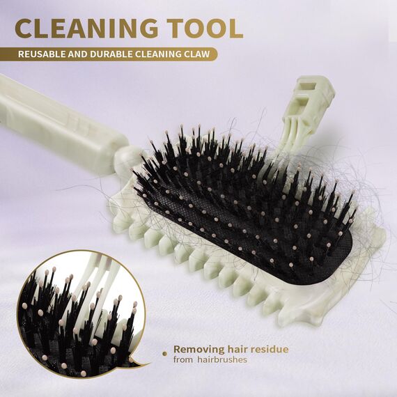 Longyier Lockenbürste, Locken mit Zinken definieren Stylingbürste, zum Kämmen und Formen von Männer- und Frauenlocken, um Ziehen und Lockenablösung zu reduzieren (Marmor Beige)