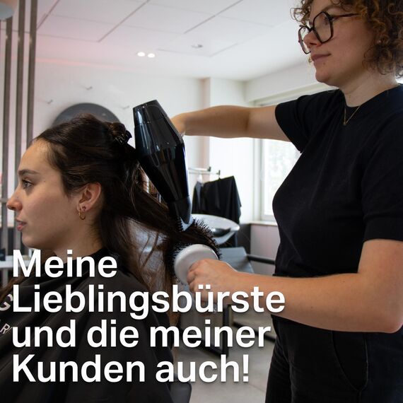 Olivia Garden Expert Blowout Shine - White & Grey - 80 - Keramikbeschichtete Rundbürste für geschmeidiges Ausblasen, krausfreies Haar & strahlenden Glanz